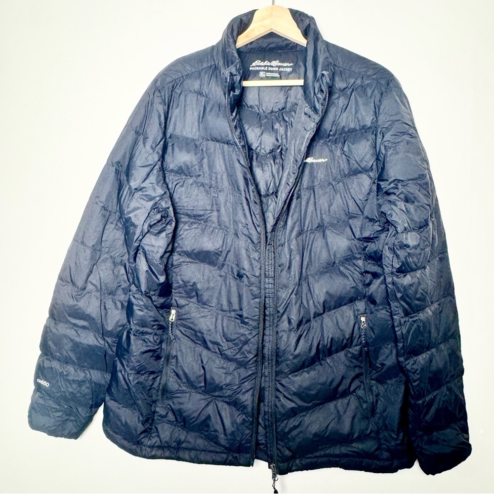 Eddie Bauer Down Packable Jacket Black Stormrepel… - image 3